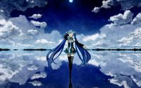 Hatsune Miku in the sky - Vocaloid wallpaper 1920x1200 jpg