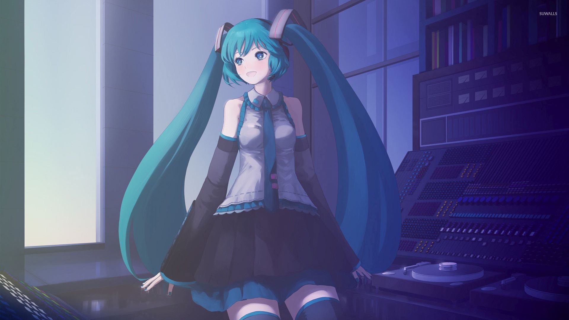 Hatsune Miku In The Studio Vocaloid Wallpaper Anime Wallpapers 53865