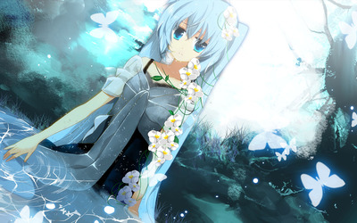 Hatsune Miku in the water - Vocaloid wallpaper