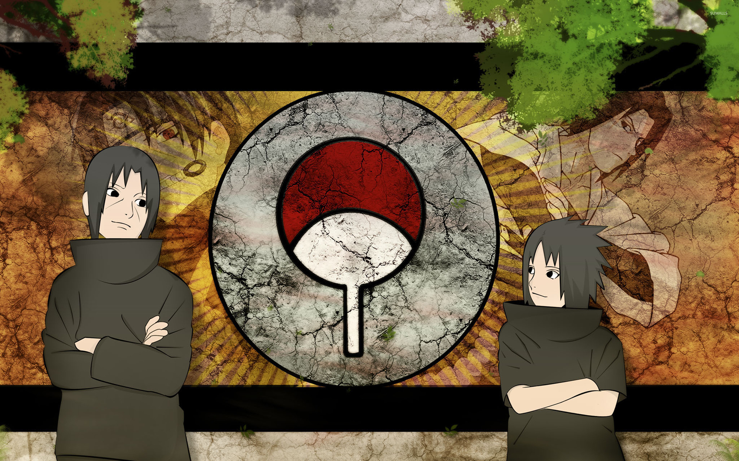 itachi uchiha vs sasuke uchiha wallpaper