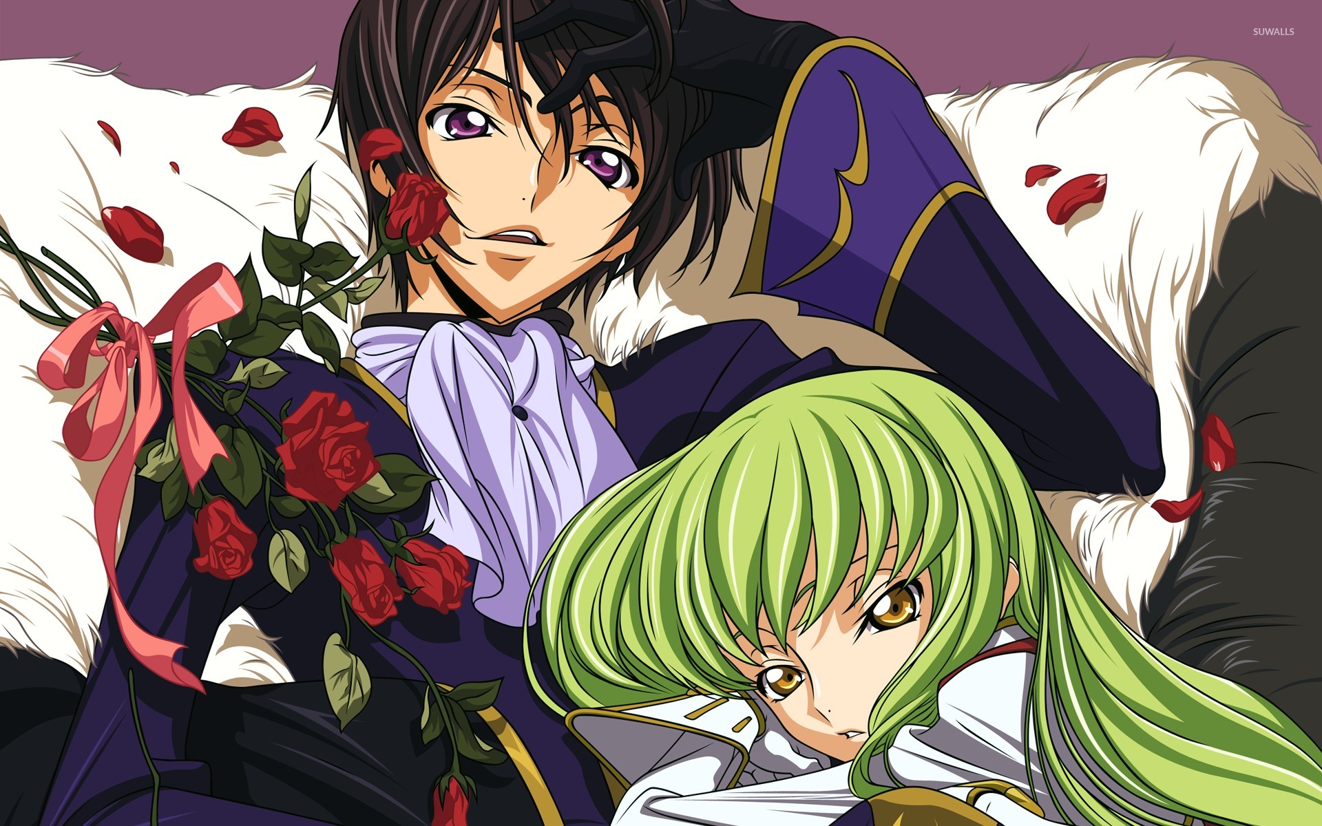 Lamperouge Lelouch And C C In Code Geass Wallpaper Anime Wallpapers