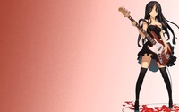 Mio Akiyama with a guitar - K-On! wallpaper 1920x1080 jpg