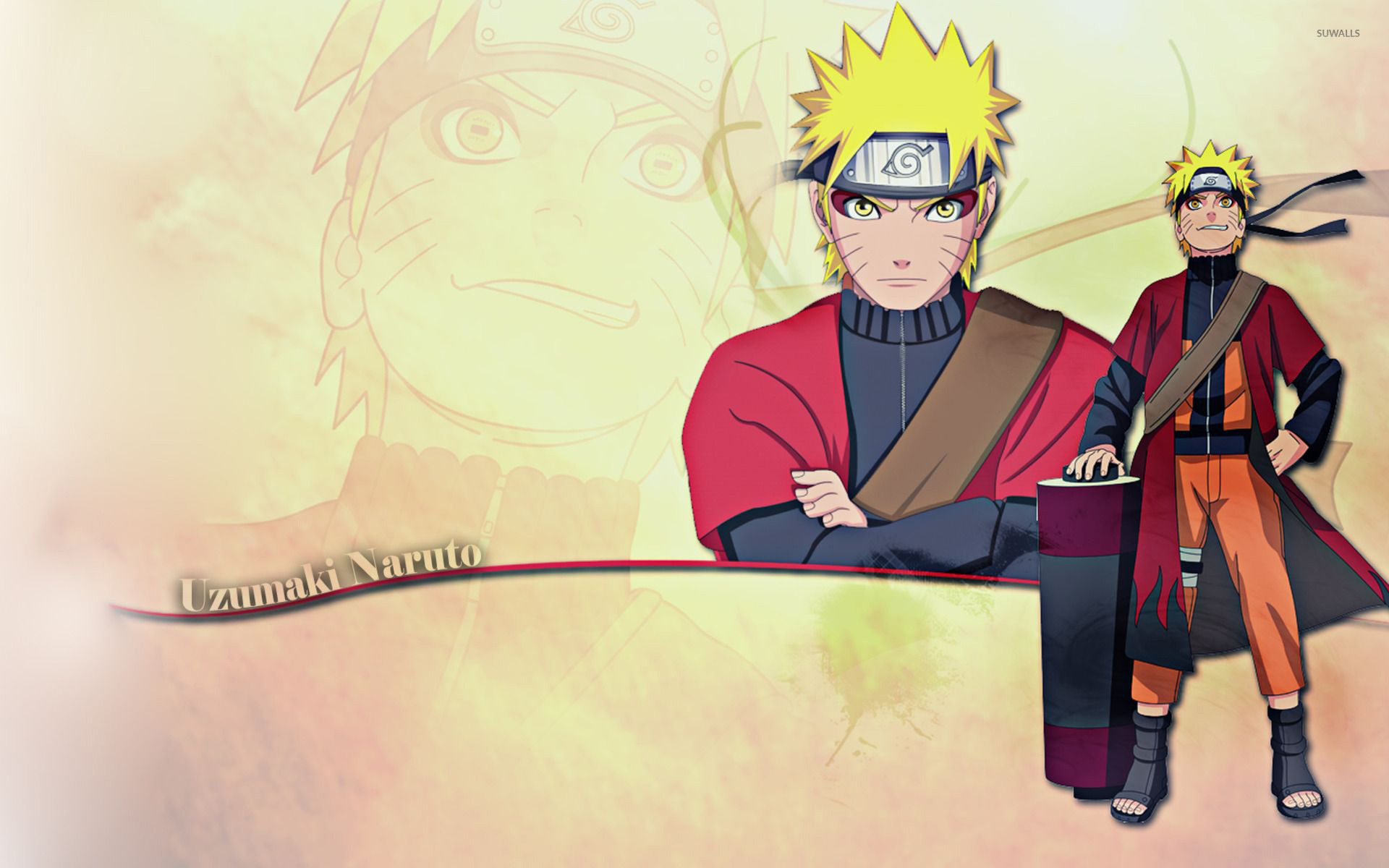 Naruto Uzumaki With Character HD Wallpaper