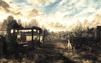 Post-apocalyptic anime city wallpaper 1920x1080 jpg