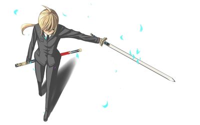 Saber in a black suit - Fate/stay night wallpaper
