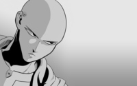 Saitama with an angry look in One-Punch Man wallpaper 1920x1080 jpg