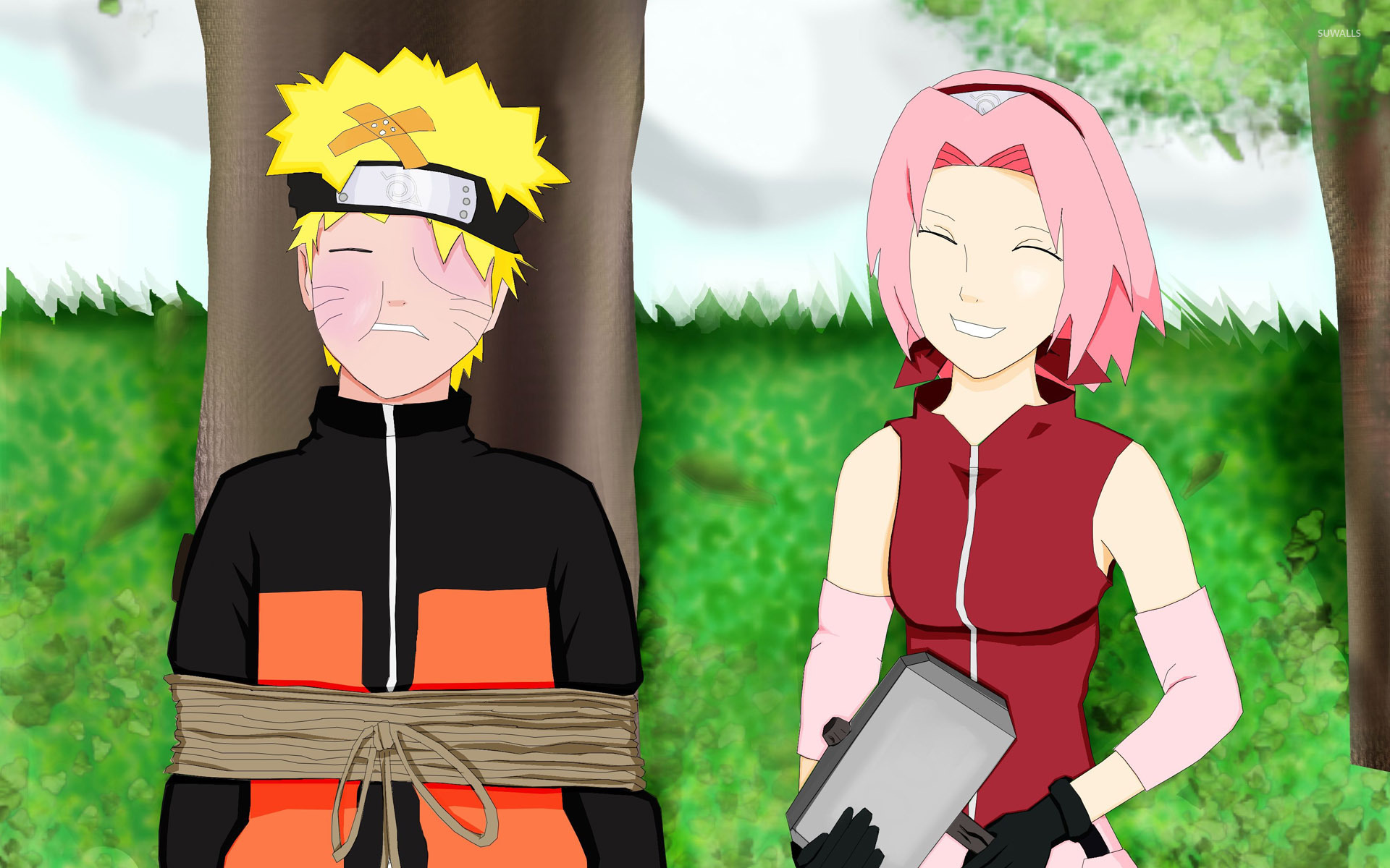 Sakura Haruno And Naruto Uzumaki In Naruto Wallpaper Anime Wallpapers