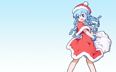 Santa's Little Helper with blue hair wallpaper