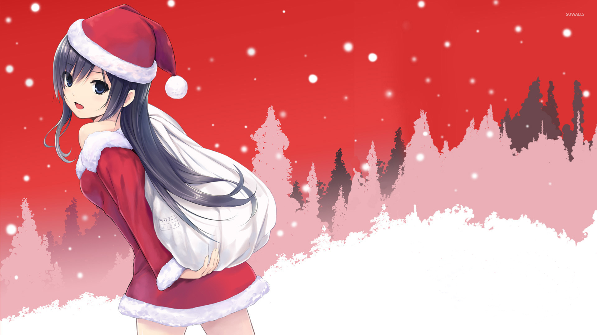Sumire Shinozaki with Santa's hat - Free Frinds 2 wallpaper - Anime ...