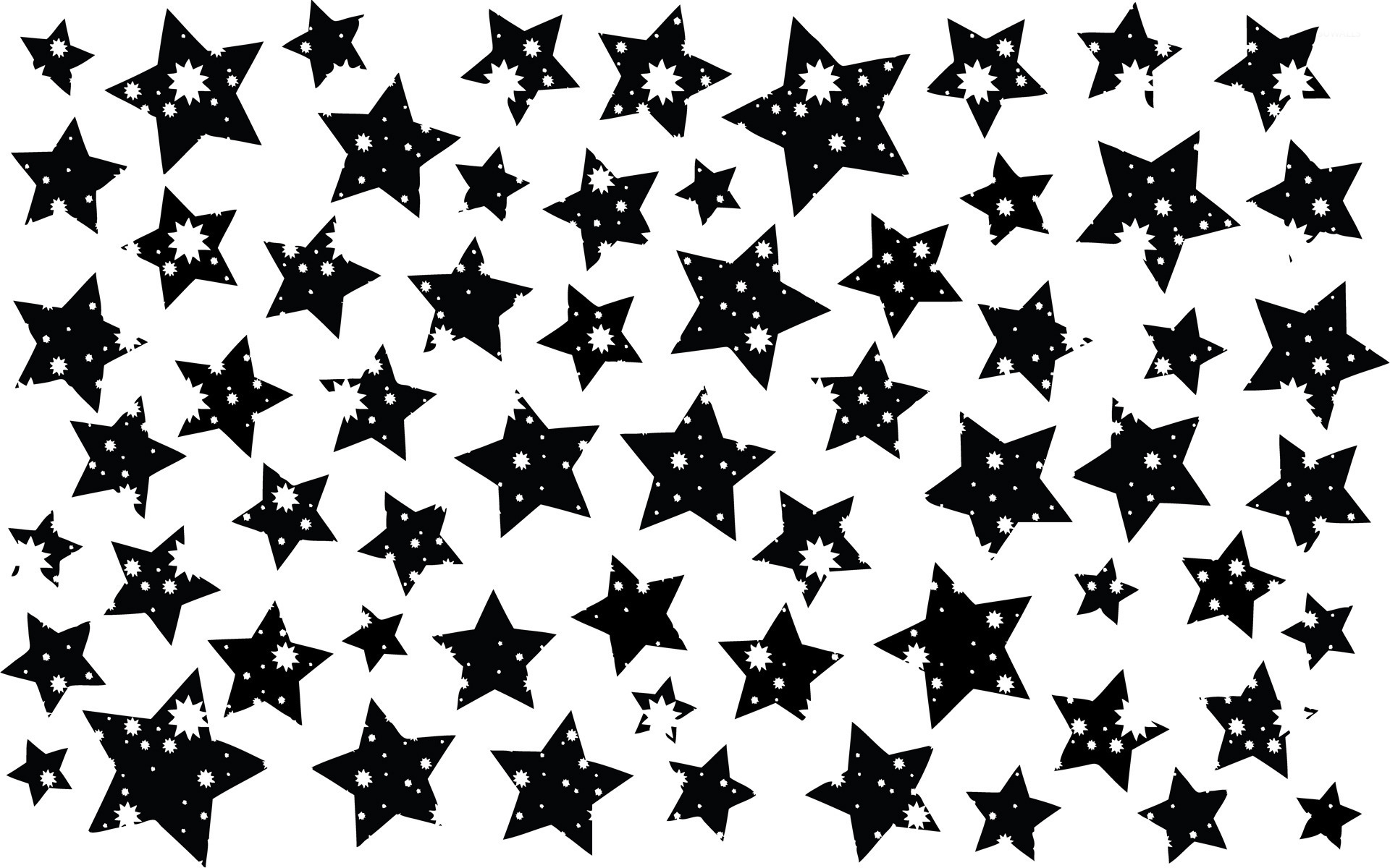 Black and white stars wallpaper - Artistic wallpapers - #16006