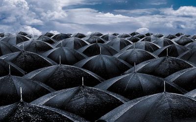 Umbrellas wallpaper