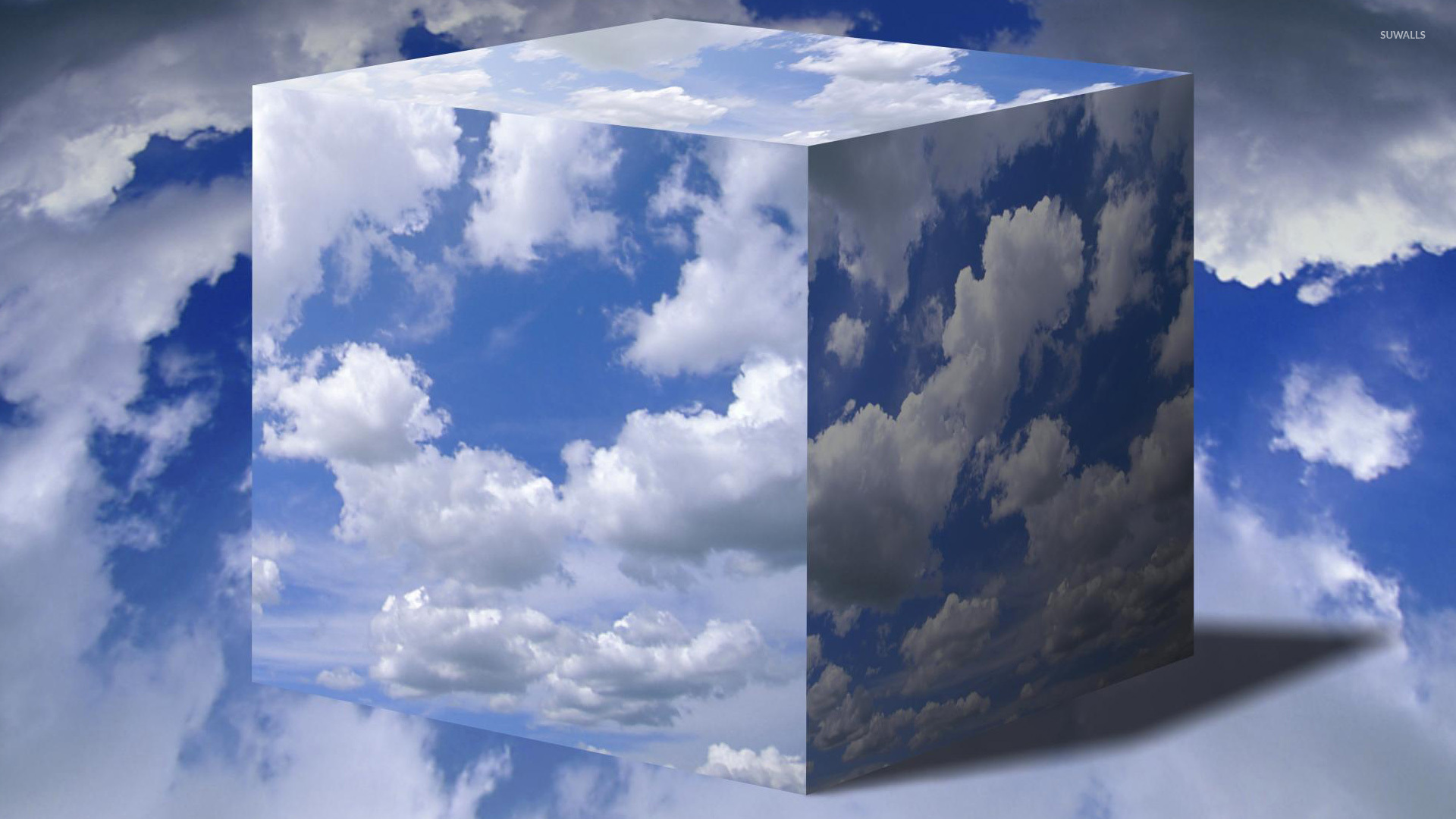 3 d cloud. Облака 3д. Кубические облака. Куб в небе. Облако 3d.