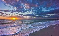 Amazing golden sunset at the beach wallpaper 2560x1600 jpg