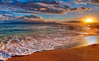 Beach sunrise wallpaper 2560x1600 jpg