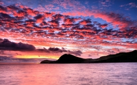 Beautiful colorful sunset sky above the ocean wallpaper 1920x1200 jpg