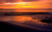 Breathtaking sunset at the sandy beach wallpaper 1920x1080 jpg