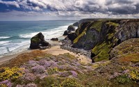 Hidden small beach in Cornwall wallpaper 1920x1080 jpg