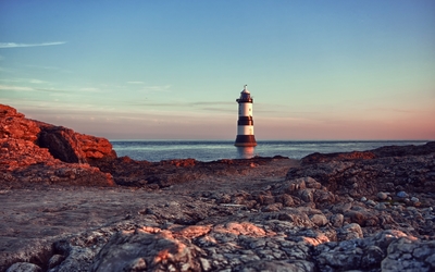 Lighthouse in the ocean wallpaper