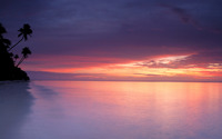 Purple sunset at white sandy beach wallpaper 1920x1200 jpg
