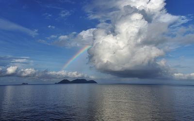 Rainbow in the middle of the ocean Wallpaper