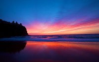 Red sunset at the beach wallpaper 2560x1600 jpg