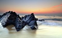 Rocks on the beach wallpaper 2560x1600 jpg