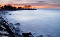 Rocky beach at sunset [3] wallpaper 2560x1600 jpg