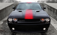 2015 Black Dodge Challenger front view wallpaper 1920x1200 jpg
