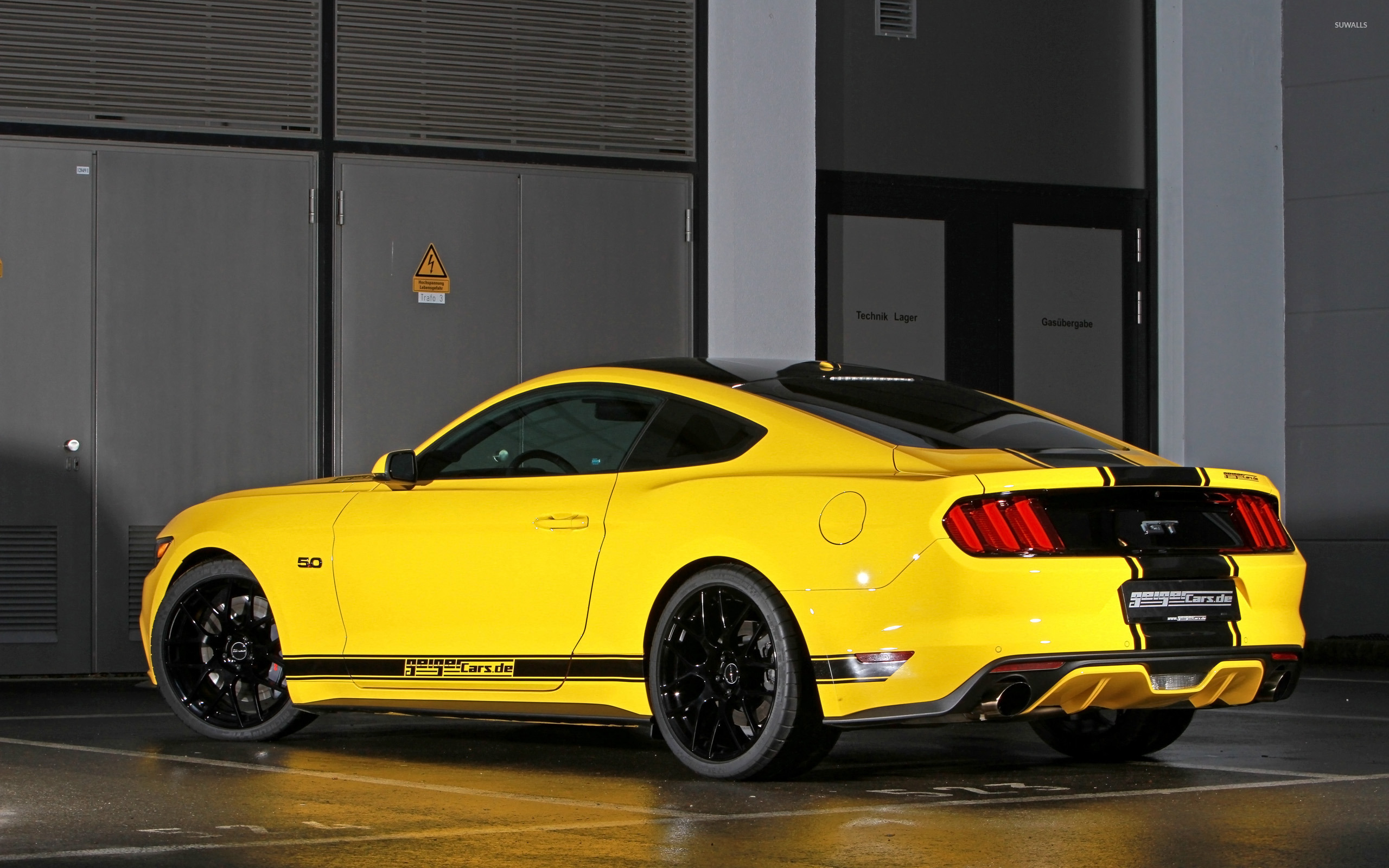 2015 Yellow GeigerCars Ford Mustang GT side view [2] wallpaper - Car