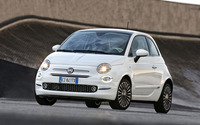 2016 White Fiat 500 parked front side view wallpaper 2560x1600 jpg
