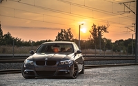 Black BMW 4 Series at sunset wallpaper 2560x1440 jpg