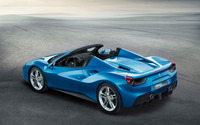 Blue Ferrari 488 Spider top view wallpaper 2560x1600 jpg