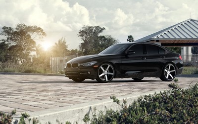 Prestigios black BMW 3 Series wallpaper