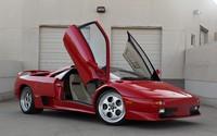 Red Lamborghini Diablo with doors opened wallpaper 2880x1800 jpg