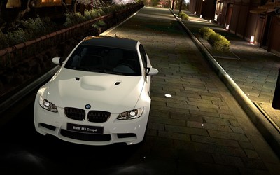 Top view of a BMW M3 coupe wallpaper