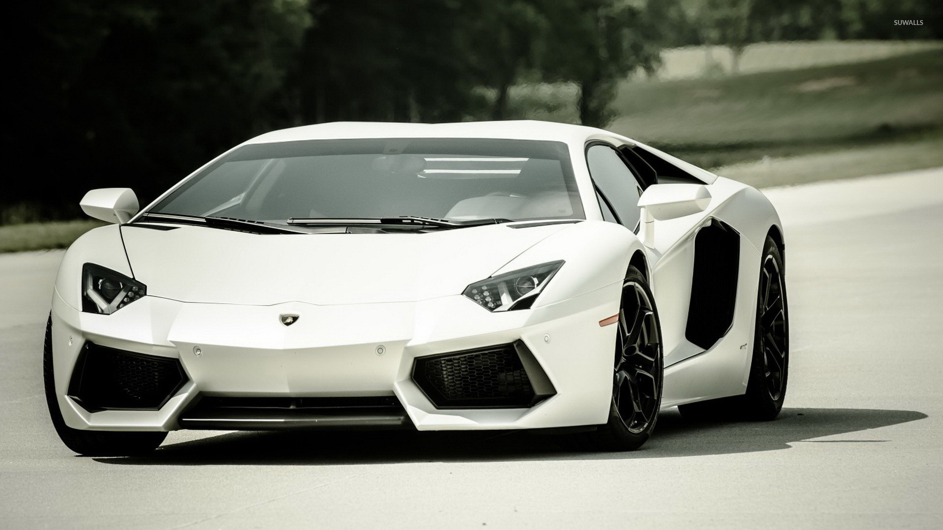 Lamborghini White Car Wallpaper