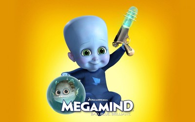 Baby Megamind with a gun wallpaper