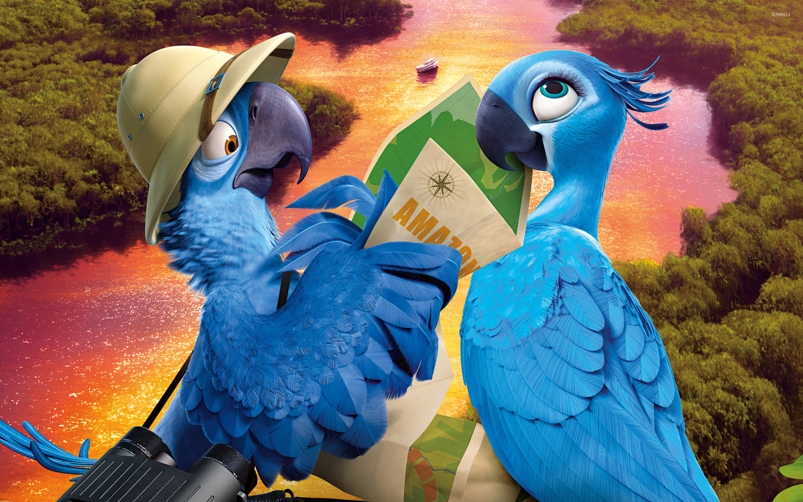 Blu And Jewel Rio 2 Wallpaper Cartoon Wallpapers