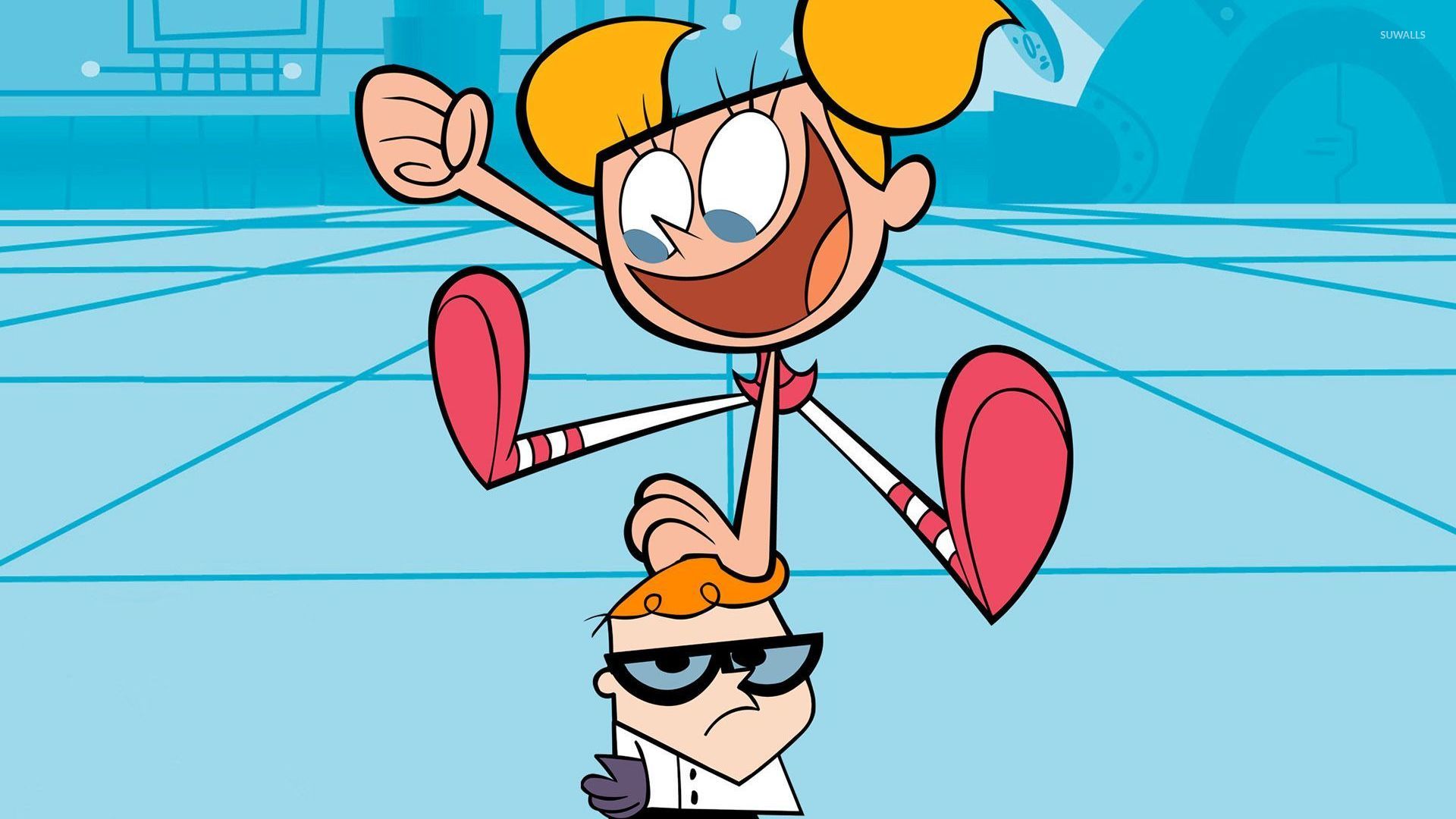 Dee Dee On Dexters Head Dexters Laboratory Wallpaper Cartoon