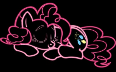 Neon Pinkie Pie sleeping - My Little Pony wallpaper