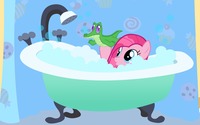 Pinkie Pie having a bath - My Little Pony wallpaper 1920x1080 jpg