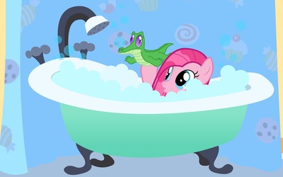 Pinkie Pie having a bath - My Little Pony wallpaper