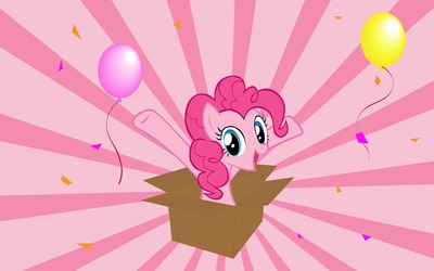Pinkie Pie in a gift box - My Little Pony wallpaper