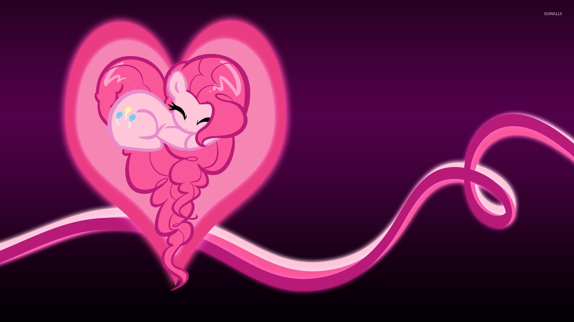 Pinkie Pie In A Glowing Heart My Little Pony Wallpaper