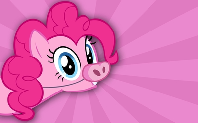 Pinkie Pie with a pig nose mask - My Little Pony wallpaper