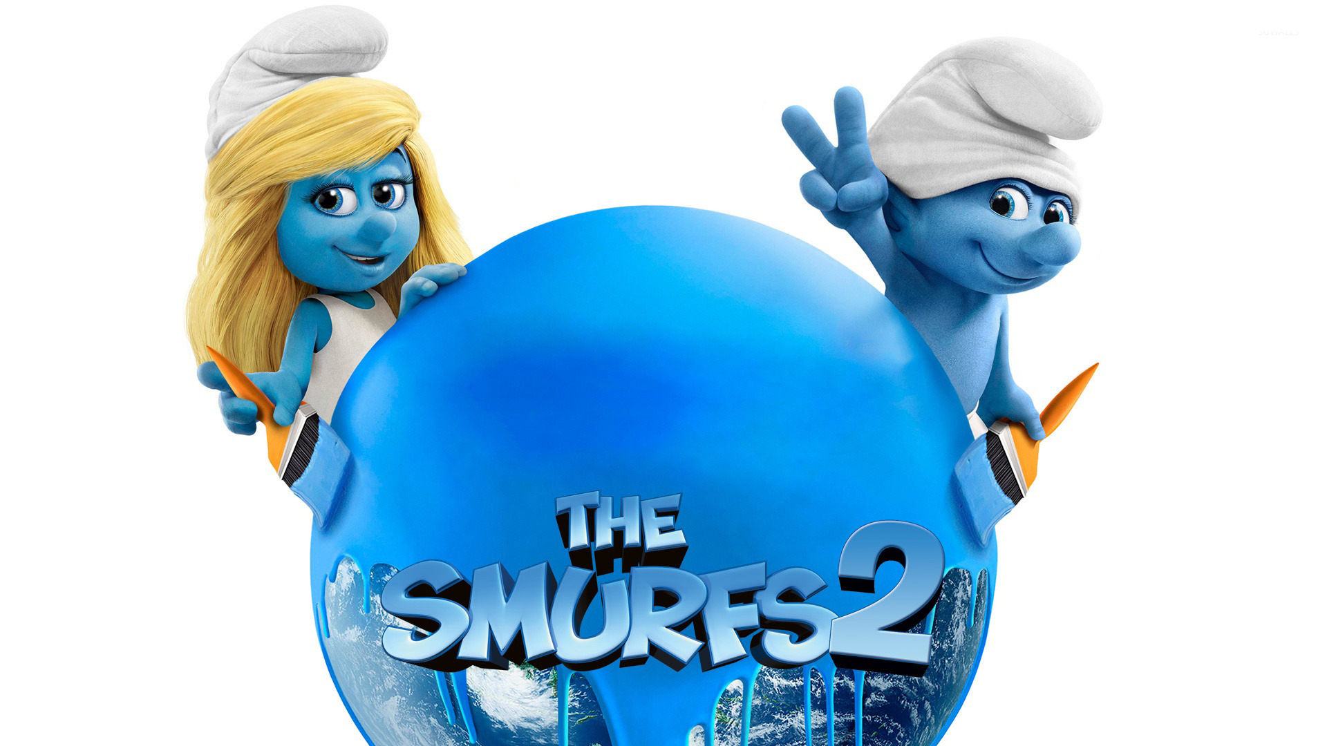 Smurfette and Clumsy - The Smurfs 2 wallpaper - Cartoon wallpapers - #22464