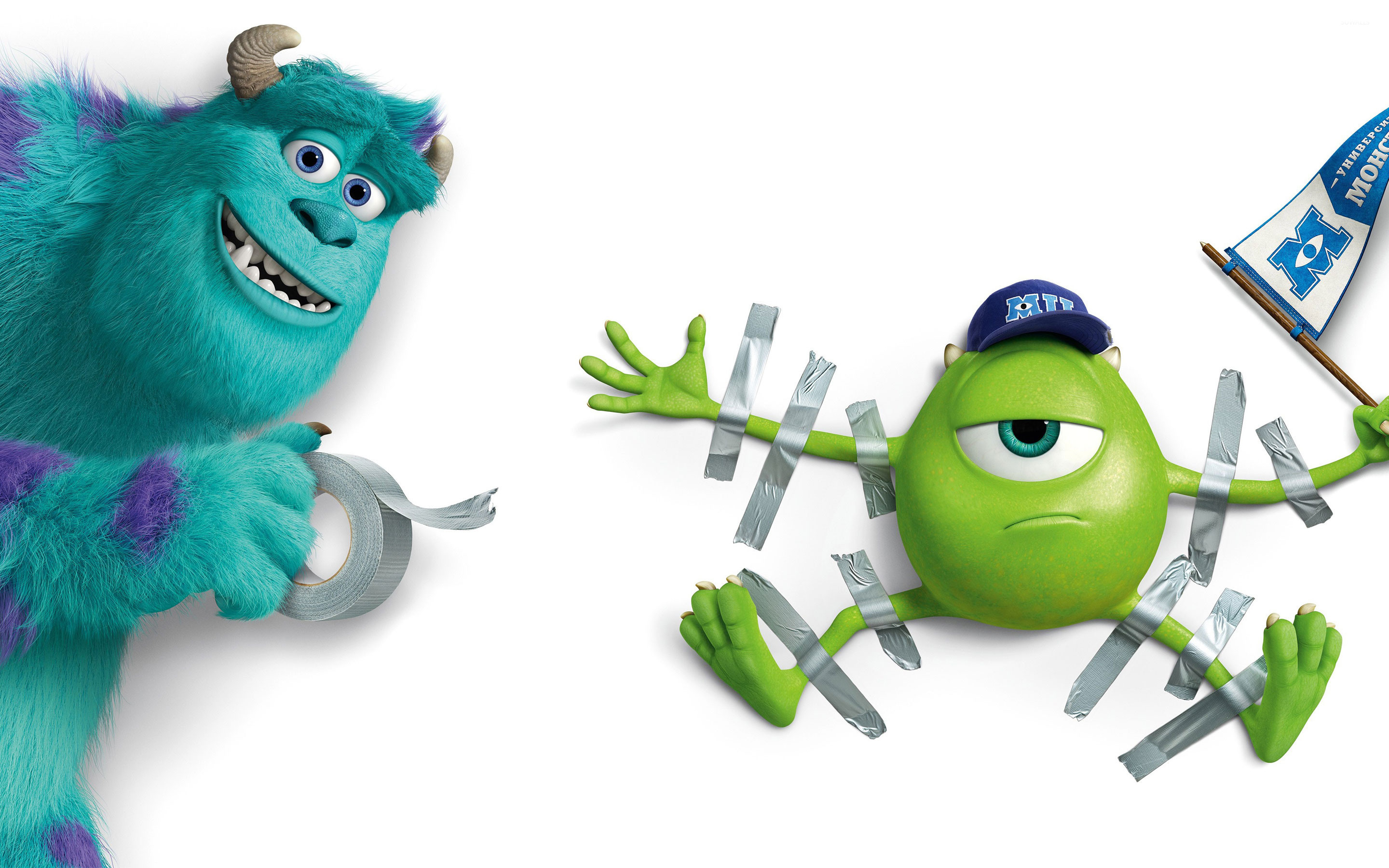 Sulley And Mike Wazowski Monsters University Wallpaper Cartoon