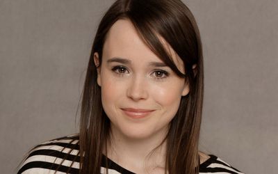 Ellen Page with a black and white top wallpaper