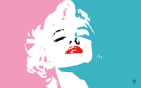 Marylin Monroe with red lips wallpaper 1920x1200 jpg