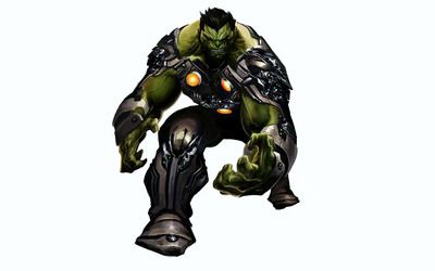 Indestructible Hulk with armor wallpaper